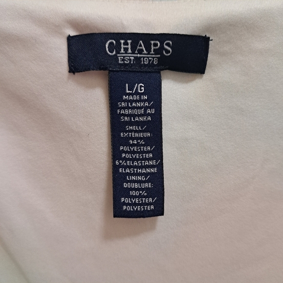 Chaps Floral Dress Faux Wrap Colourful Print Women's Large Sleeveless Dress - Picture 10 of 14